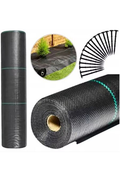 LEAN Agrotextil negru 1100cm x 50m UV 135g Anti-buruieni + Ancore