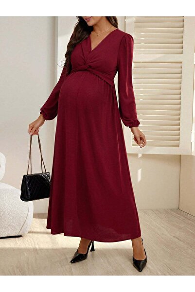 Sheya Rochie maxi, bordo - XL