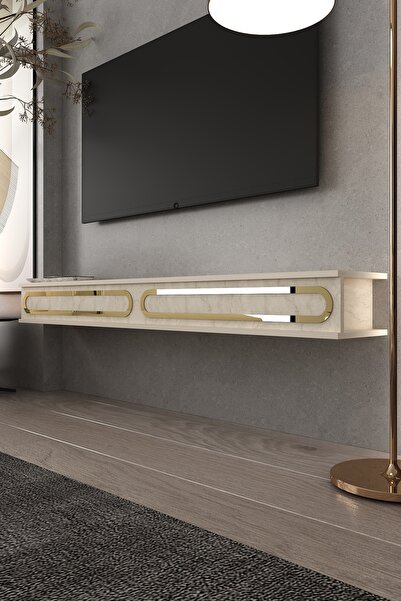 Dekortis Home Dekor 180DHDXXTDA2TA RİVA PLEKSİ DESENLİ DUVARA MONTE TV SEHPAS...