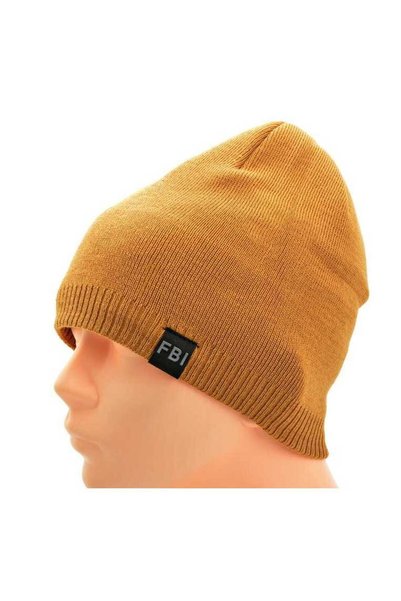 stylion Căciulă de iarnă din fleece pentru bărbați Mustard - L/XL FBI ST-508D