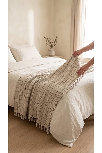 CESSTORE 100% Cotton Single Karatezgah Woven Pike, Bedspread 160X220 cm