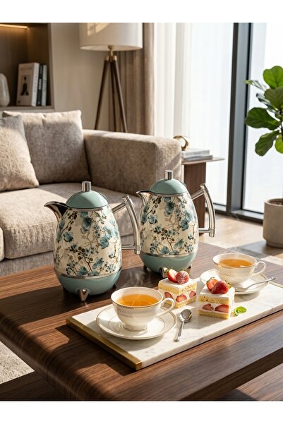 Generic Trams Steel Tea and Coffee Set 1+1 Liter Luxury and Modern Design for...