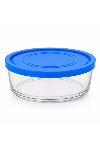 JML Caserola din Sticlă 12/set, cu Capac 15x7cm, 700ml, Transparentă