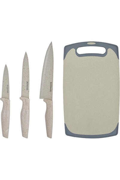 Winsor CUTTING BOARD WITH KNIFE SET - CREAM
