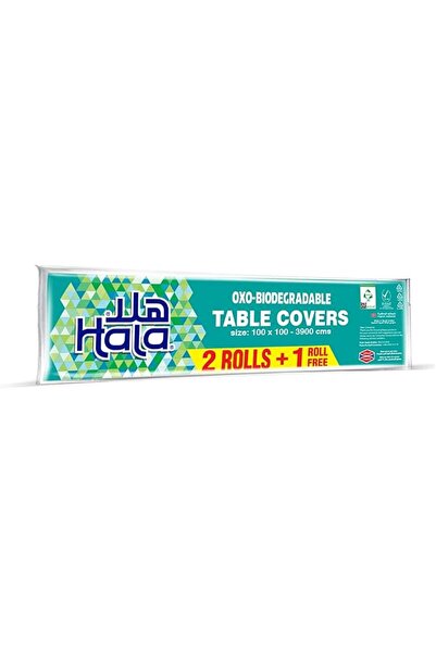 GENERAL Hela Organic Biodegradable Oeko-Tex Tablecloths, 2 + 1 Tablecloth Roll