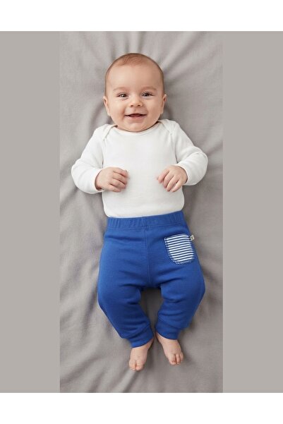 Minipolo Bebek %100 Pamuk Penye Cepli Alt Pijama