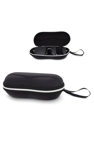 stylion Husă pentru ochelari sport cu mâner și fermoar ET-114 negru