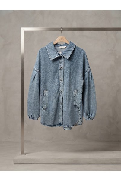 Genel Markalar Açık Mavi Denim Ceket
