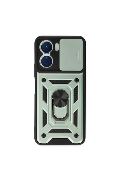 FMA Vivo Y16 Case with Pars Lens Ring Silicone - Green