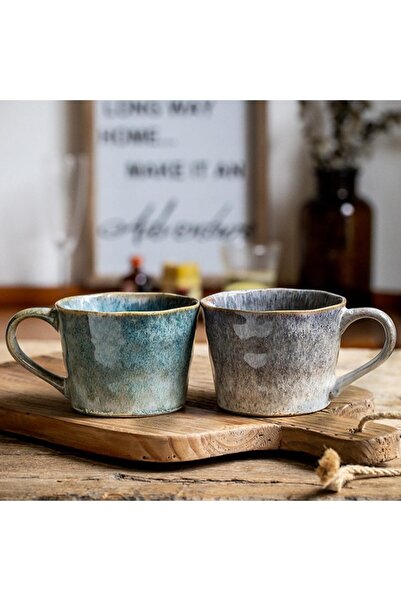 CozyNook Mug Set with Handle, Ceramic, 350 ml Capacity, Multi-color, Microwav...