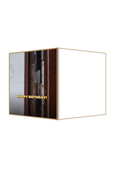 OEM Felicitare Aniversare Surub Alama Antica, Design Unic Mecanic, 13.3x19.4 cm