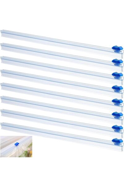 Arabest 8 Pcs Reusable Slide Cutter for Plastic Wrap,Blue Insert Cutting Tool...