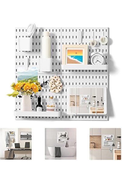 GENERAL Pegboard Combination Wall Organizer Kit, 4 Pieces Pegboards and 17 Ac...