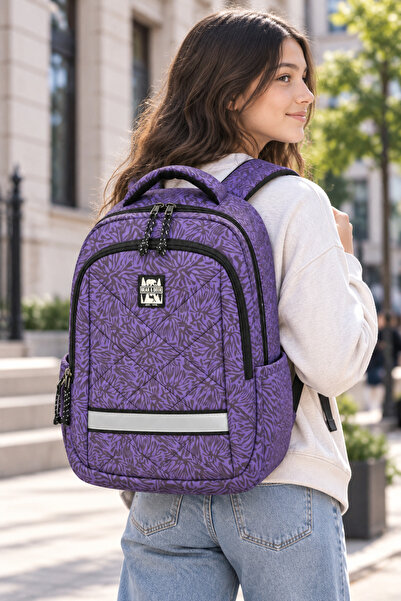 B&D Cosy Backpack Moss Purple Daily Use 45X32X15 cm
