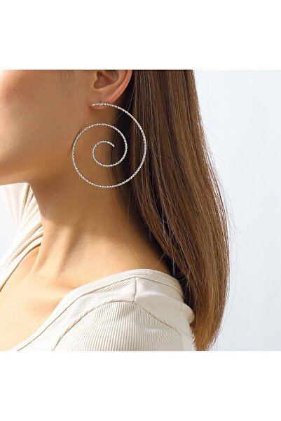 REDz Accessories Γυναικεία Σκουλαρίκια, Στυλ Υπνωτικής Σπείρας με Αστραφτερή ...