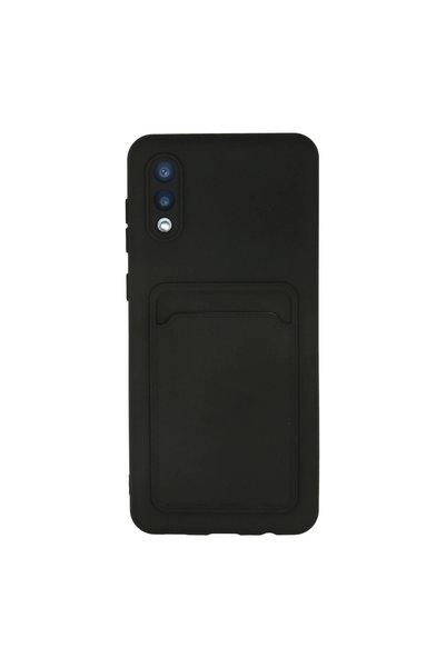 FMA Samsung Galaxy A02 Case Kelvin Silicone with Business Card - Black