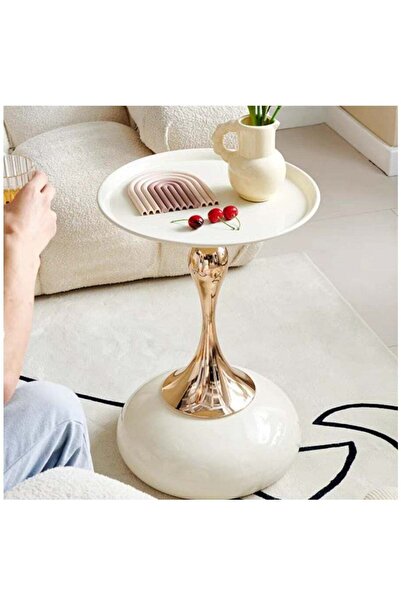 Arabest Modern Round End Table,Small Side Table and Nightstand for Living Roo...