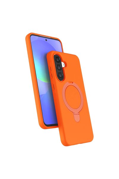 OtoTech غطاء حماية سامسونج جالاكسي A37 5G ريجال مع حامل ماجسيف - برتقالي