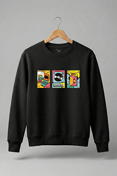 The Baski Vintage 90S Retro Printed Old Money Y2K Crew Neck 3-Strand Threaded...