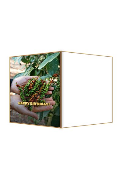 OEM Felicitare Aniversare semințe de piper proaspăt, design botanic elegant, ...