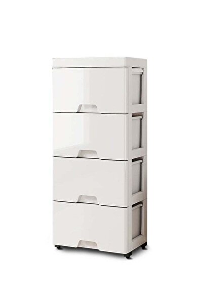 DUNISO 4-Layer Storage Cabinet with Wheels, Environmental Space Saving Dresse...