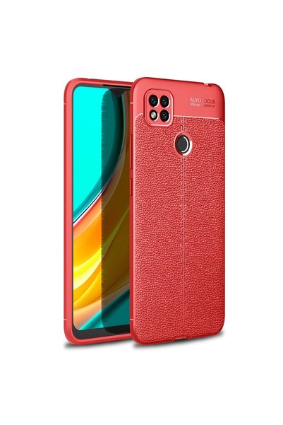 OtoTech غطاء هاتف Xiaomi Redmi 9C بتركيز تلقائي - أحمر