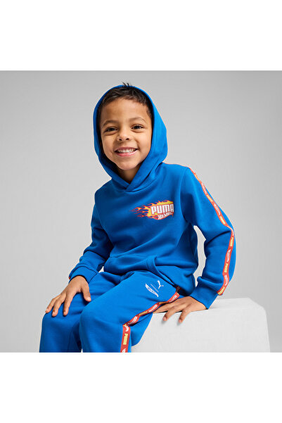 Puma Hot Wheels Graphic Çocuk Mavi Sweatshirt