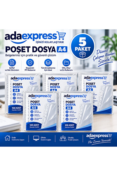 ADAEXPRESS Prozirna torbica za dokumenta, pakovanje od 5 (500 komada)