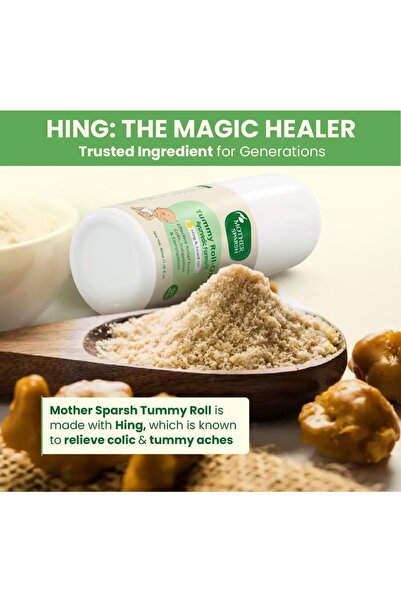 Mother Sparsh Tummy Roll On For Baby Colic Relief, and Indigestion With Hing & Saunf | 100% Ayurvedic - 40ml
