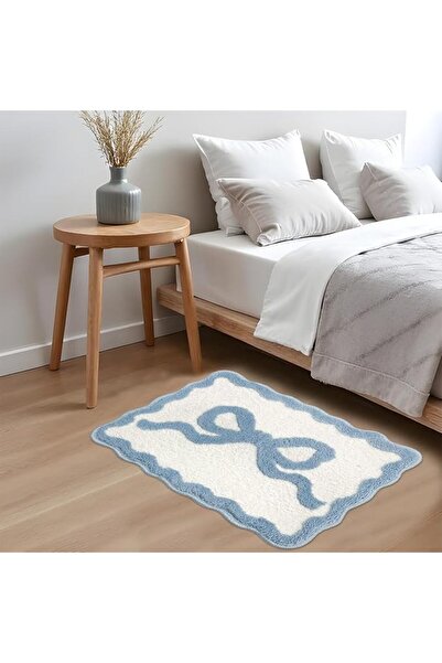 Yelajoy Bathroom Rug,Wavy Bowknot Decorative Mat,40 * 60CM