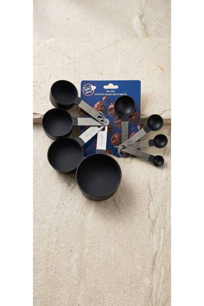 Fame Kıtchen 8 Pieces Solid and Liquid Measuring Spoon Set with Steel Handle ...