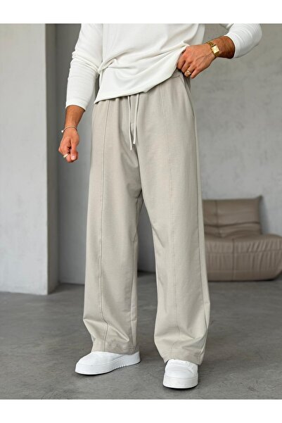 FO4RBS Dikiş Detaylı Baggy Eşofman Pantolon M - TAŞ