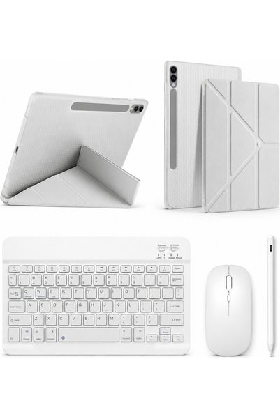Five e Samsung Galaxy Tab S10 FE ile Uyumlu Origami Combo Türkçe Klavyeli Kıl...