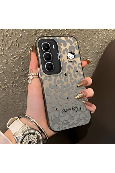 CHICASELUX حافظة هاتف متوافقة مع Infinix Hot 60 5G بنمط الفهد الرمادي، طباعة ...