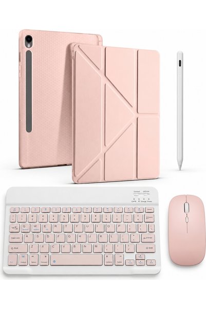 Five e Samsung Galaxy Tab S10 Ultra ile Uyumlu Origami Combo Türkçe Klavyeli ...