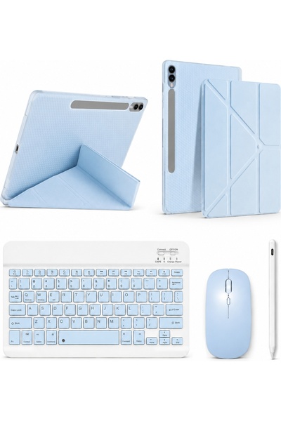 Five e Samsung Galaxy Tab S10 FE ile Uyumlu Origami Combo Türkçe Klavyeli Kıl...