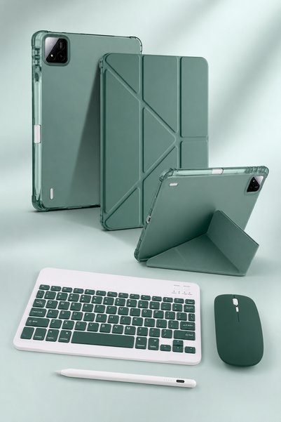 Five e Xiaomi Pad 8/8 Pro ile Uyumlu Origami Combo Türkçe Klavyeli Kılıf Mous...