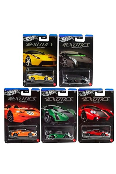 HOT WHEELS Silver Series Exotics 5'li Set Ferrari LaFerrari Lamborghini Venen...