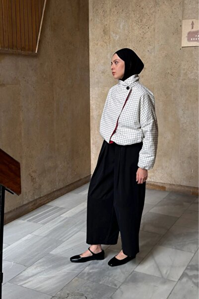 fayaboutique.com Siyah Poplin Kumaş Vira Pantolon