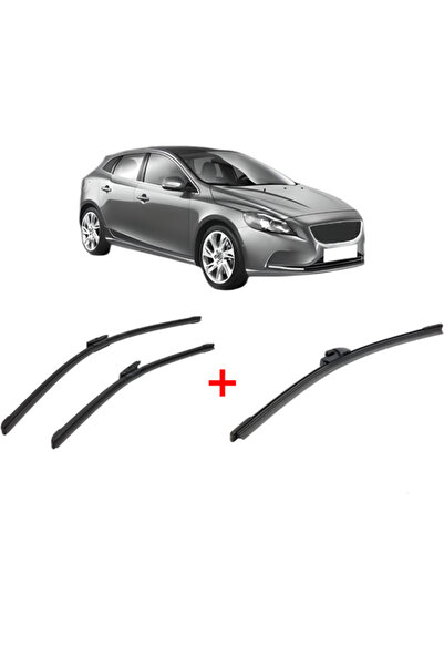 Bosch Σετ 3 υαλοκαθαριστήρων VOLVO V40 Hatchback (525) 2012-2019, για παρμπρί...