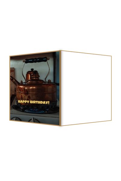 OEM Vintage Brass Whistle Birthday Card, Elegant Retro Design, 13.3x19.4cm Fo...