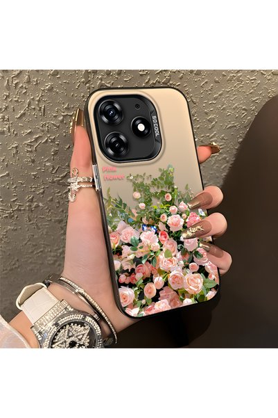 CHICASELUX Tecno Spark 10 Pro Compatible Pink Rose Flower Sea Phone Case, Flo...