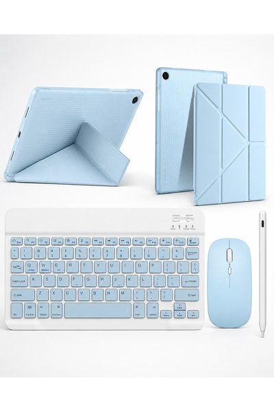 Five e Samsung Galaxy Tab A9 8.7 Inc ile Uyumlu Origami Combo Türkçe Klavyeli...