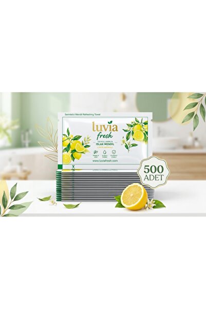 Luvia Fresh Tek Kullanımlık Islak Mendil Limon Aromalı Serinletici Mendil 6x1...