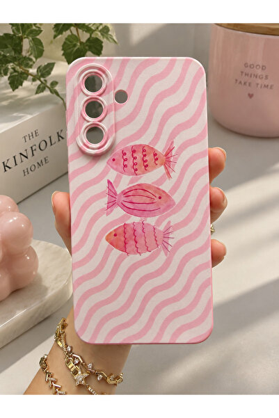 OVADA Samsung A35/ A55 Uyumlu Balık Desenli Silikon Telefon Kılıfı