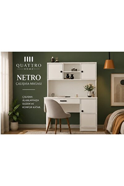 QUATTRO HOME NETRO KİTAPLIKLI ÇALIŞMA MASASI