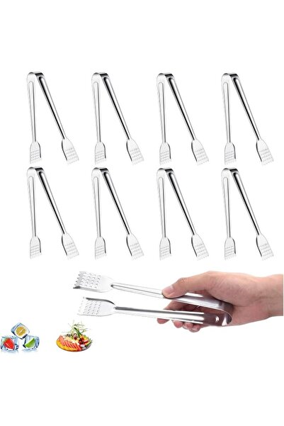JOYZZZ Serving Tongs, 8 Pack 7 Inch Food Tongs with Stainless Steel Material,...