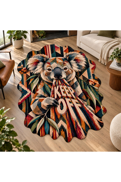 Rugs Modern Halı SDTplus Keep Off Hayvan Figürlü Geometrik Desen Desenli Mode...