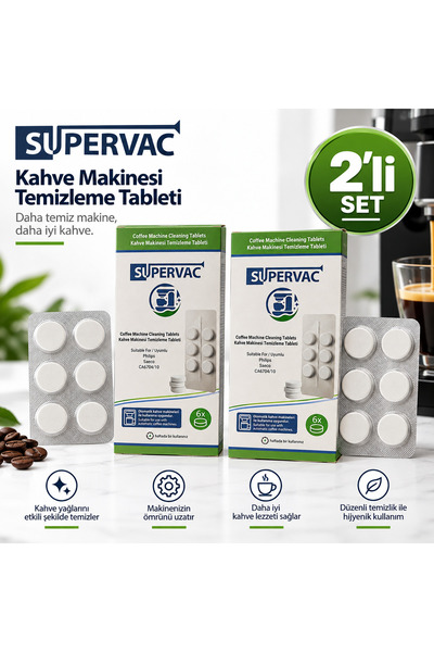 Supervac Philips CA6704/10 Espresso Kahve Makinesi Kahve Yağı Çözücü Temizlem...