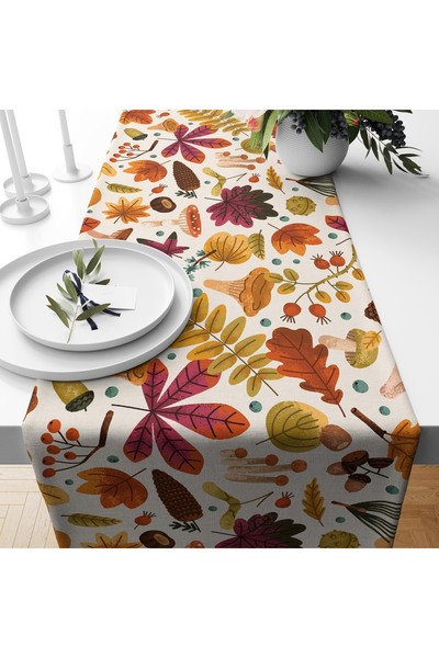 Filamente Digital Printed Runner - Floral/Leaf Pattern / Autumn Series - 140X...